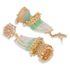 Sukkhi Pretty Pearl Gold Plated Kundan Meenakari Jhumki Earring for Women (SKR85773)