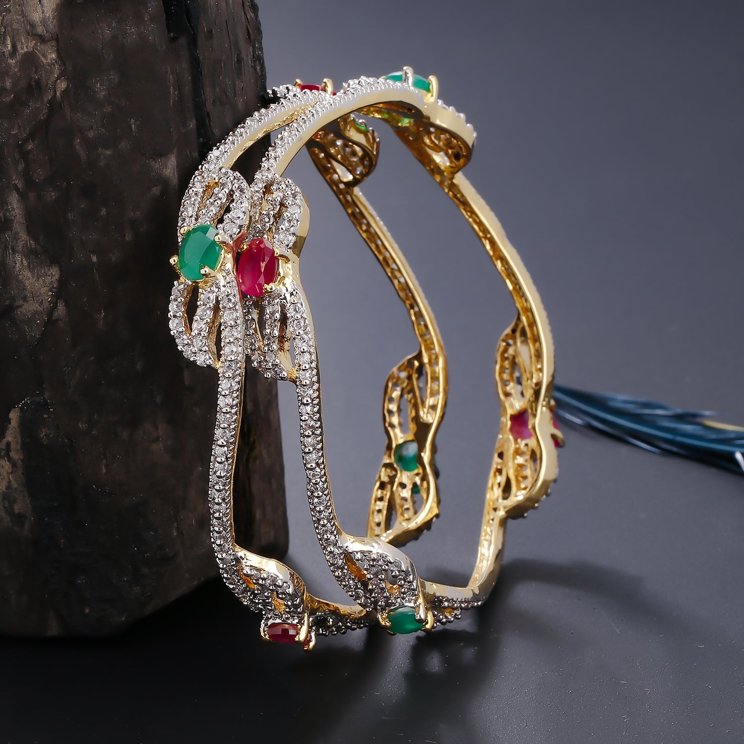 Sukkhi Pleasing Classic Gold Plated CZ Bangles for Women