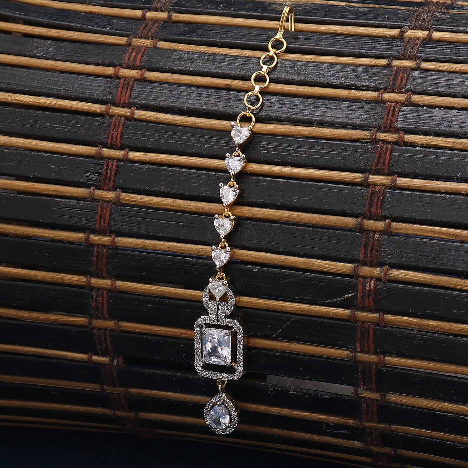 Sukkhi Fashionable Gold Plated CZ Maangtikka for Women