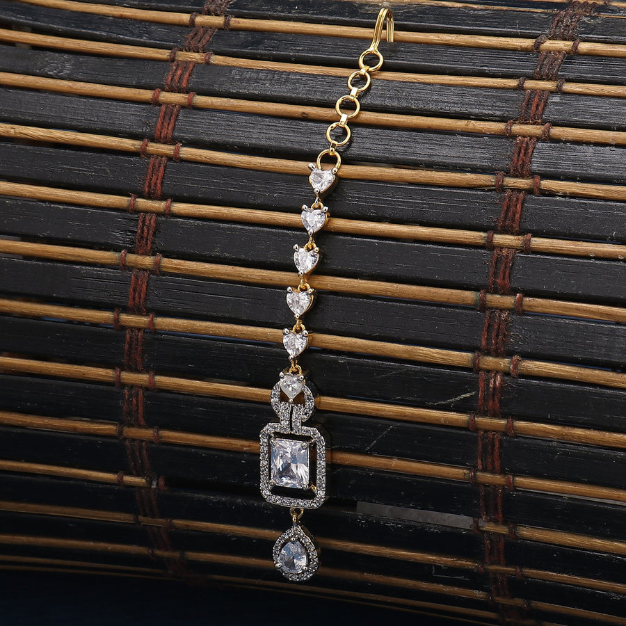 Sukkhi Fashionable Gold Plated CZ Maangtikka for Women
