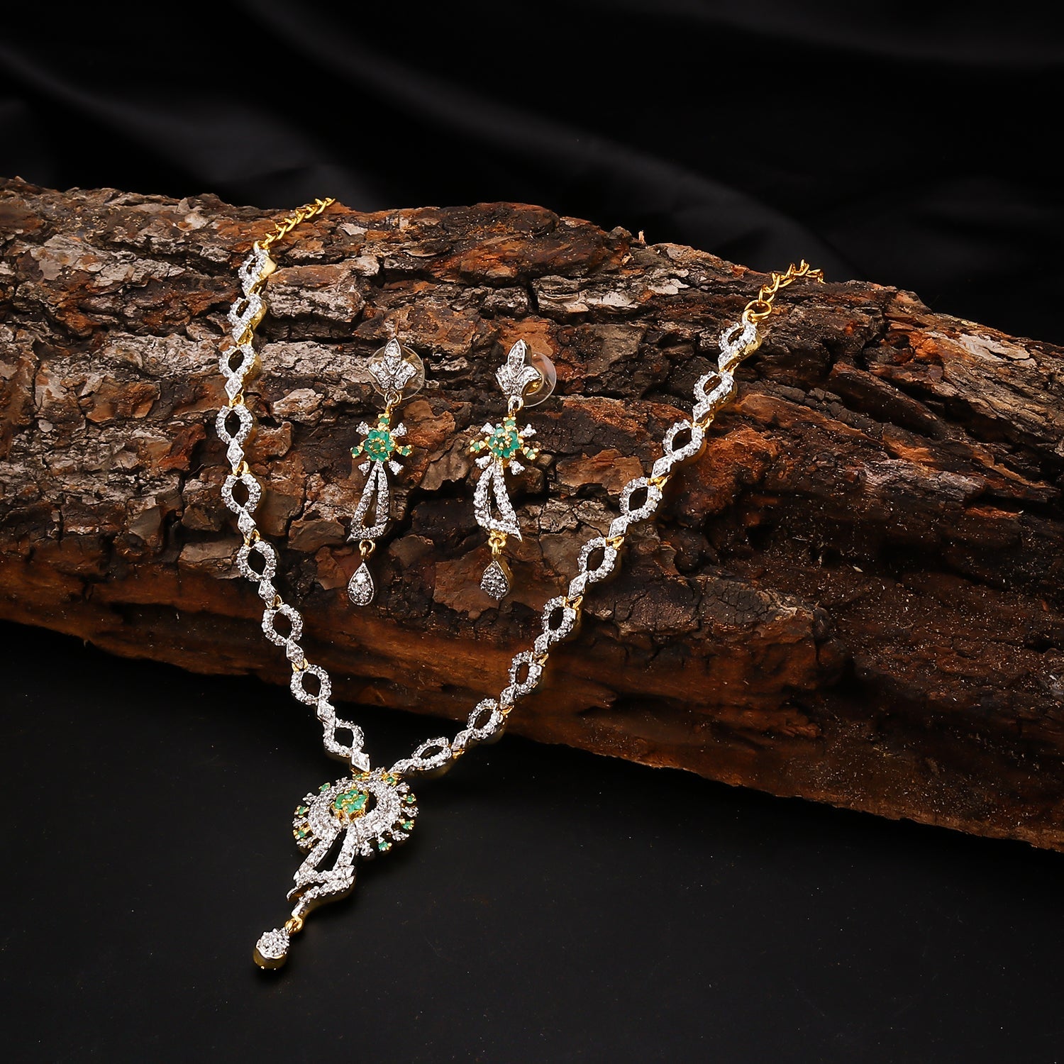 Sukkhi Stunning Spectacular Gold Plated CZ Necklace Set for Women