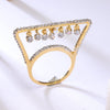 Sukkhi Amazing Antique Gold Plated CZ Pearl Ring for Women