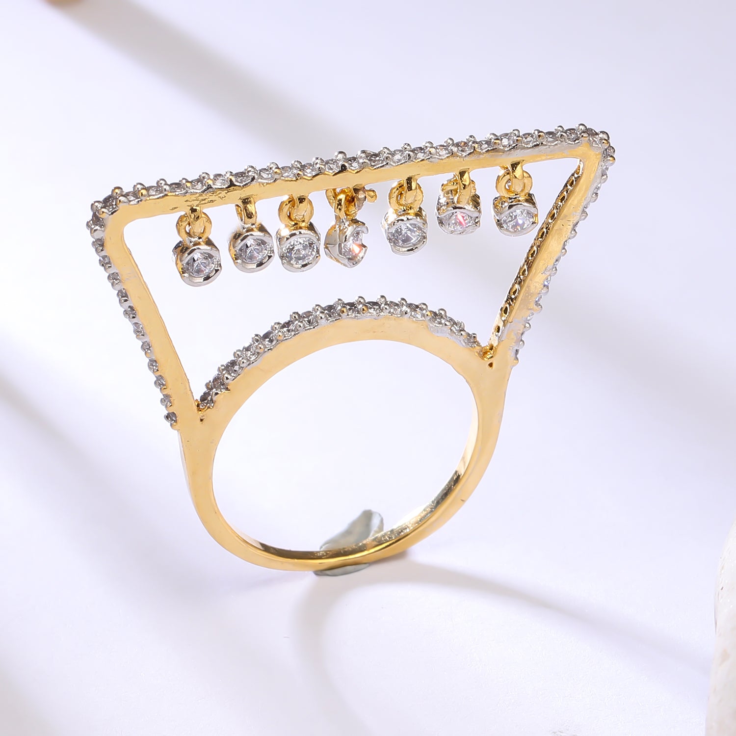 Pearl Ring Natural freshwater pearl ring For women Handmade Creative Gold  Color rings Wedding Party luxury pearl rings