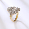 Sukkhi Marquise Classic Gold Plated CZ Pearl Ring for Women