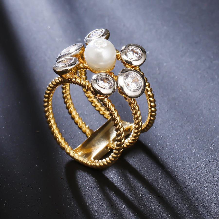 Sukkhi Delightful Beguiling Gold Plated CZ Ring for Women