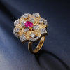 Sukkhi Wavy Gold Plated CZ Ring for Women