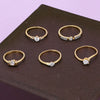Sukkhi Fabulous 5 Combo Gold Plated CZ Ring for Women