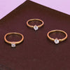 Sukkhi Fabulous 3 Combo Gold Plated CZ Ring for Women