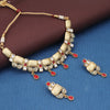 Sukkhi Resplendent Eye Catching Kundan Gold Plated Pearl Choker Necklace Set for Women