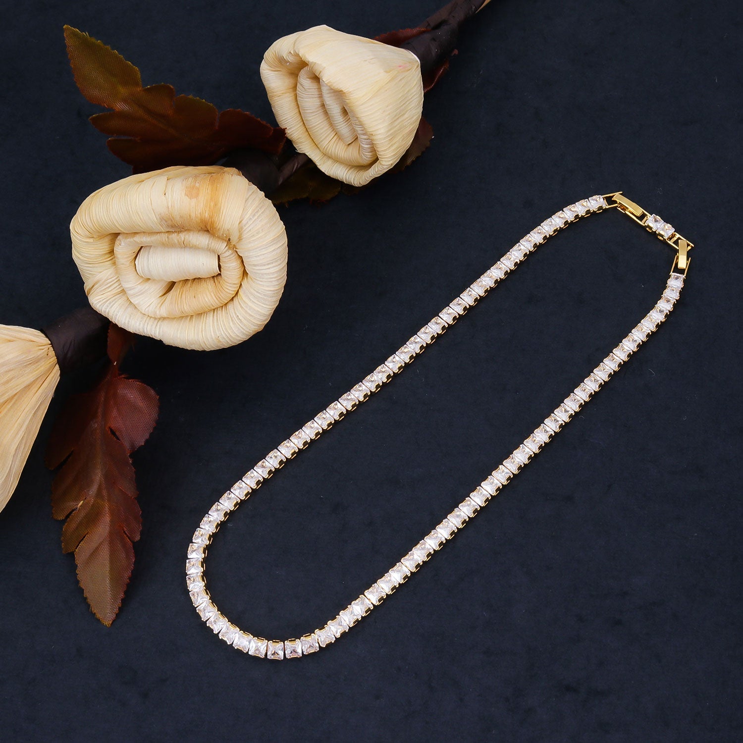 Sukkhi Marquise Splendid CZ Gold Plated Necklace for Women