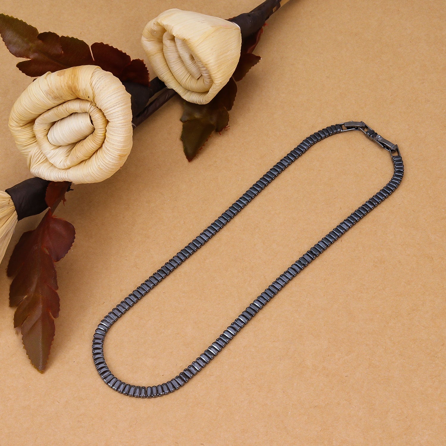 Sukkhi Spectacular Wavy CZ Oxidised Necklace for Women