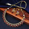 Sukkhi Majestic Choker Maroon Reverse AD Gold Plated Necklace Set for Women