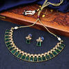 Sukkhi Magnificent Choker Green Reverse AD Gold Plated Necklace Set for Women