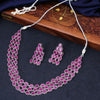 Sukkhi Classy Layer Pink Pearl Rhodium Plated Necklace Set for Women