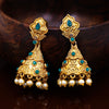 Sukkhi Golden Delightful Pearl Jhumki Gold Plated  Earring for Women