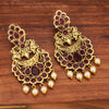 Sukkhi Golden Sensational Pearl Dangle Gold Plated  Earring for Women