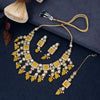 Sukkhi Shimmering Choker Kundan Pearl CZ Gold Plated Necklace Set for Women