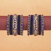 Sukkhi Lovely Blue Gold Plated Bangle Set For Bride Women