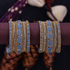 Sukkhi Charming Grey Gold Plated Bangle Set For Bride Women