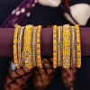 Sukkhi Astonish Yellow Gold Plated Bangle Set For Bride Women