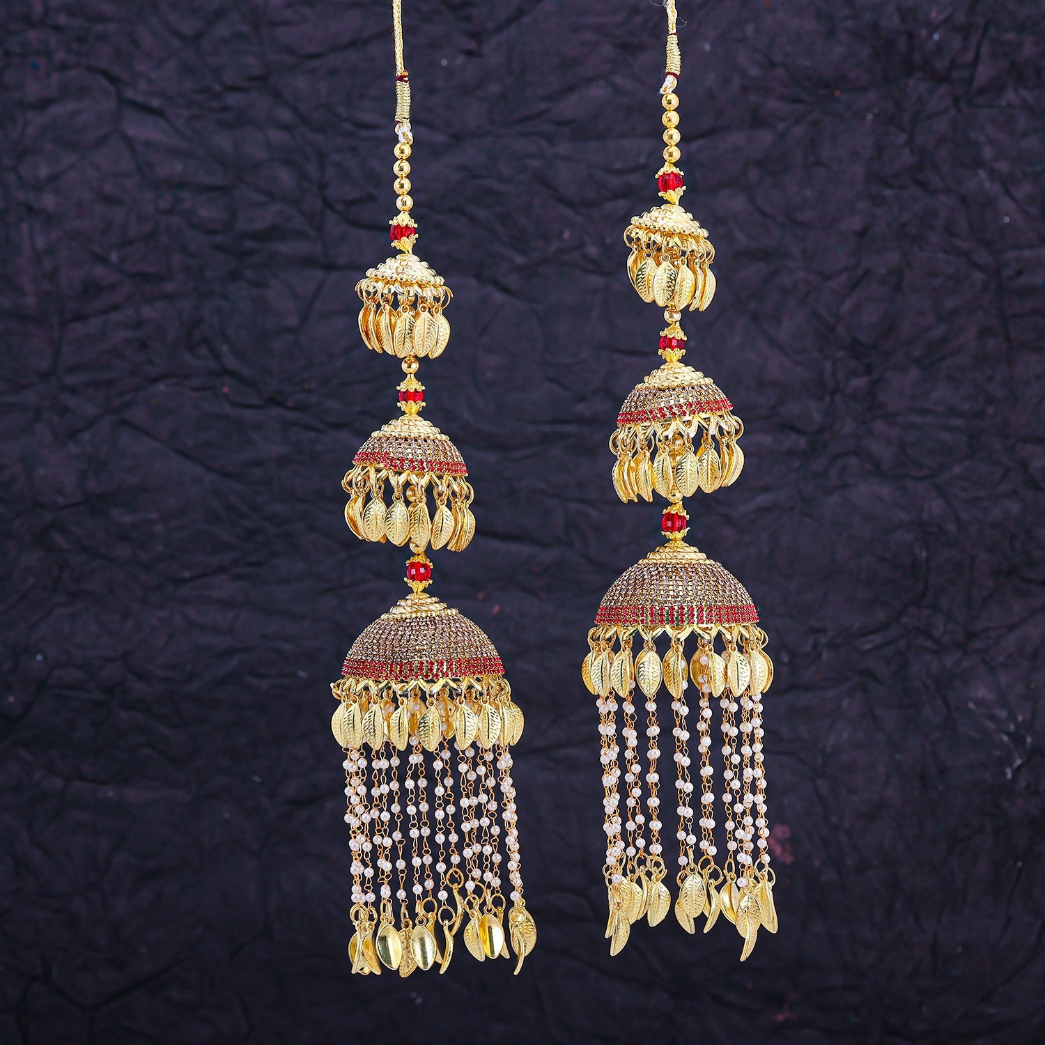 Sukkhi Delightful Golden Hand Hanging Bridal Traditional Kalira for Bride & Women
