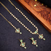 Sukkhi Exotic Green Reverse AD & Pearl Gold Plated Necklace Set for Women