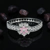 Sukkhi Equisite Pink CZ Rhodium Plated Kada for Women
