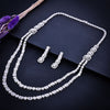 Sukkhi Glistening CZ Choker Silver Rhodium Plated Necklace Set For Women