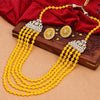 Sukkhi Stylish Kundan & Pearl String Yellow Gold Plated Necklace Set For Women