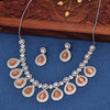 Sukkhi Alluring CZ Choker Rhodium Plated Necklace Set For Women
