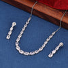 Sukkhi Dazzling CZ Choker Rhodium Plated Necklace Set For Women