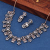 Sukkhi Graceful CZ Choker Rhodium Plated Necklace Set For Women