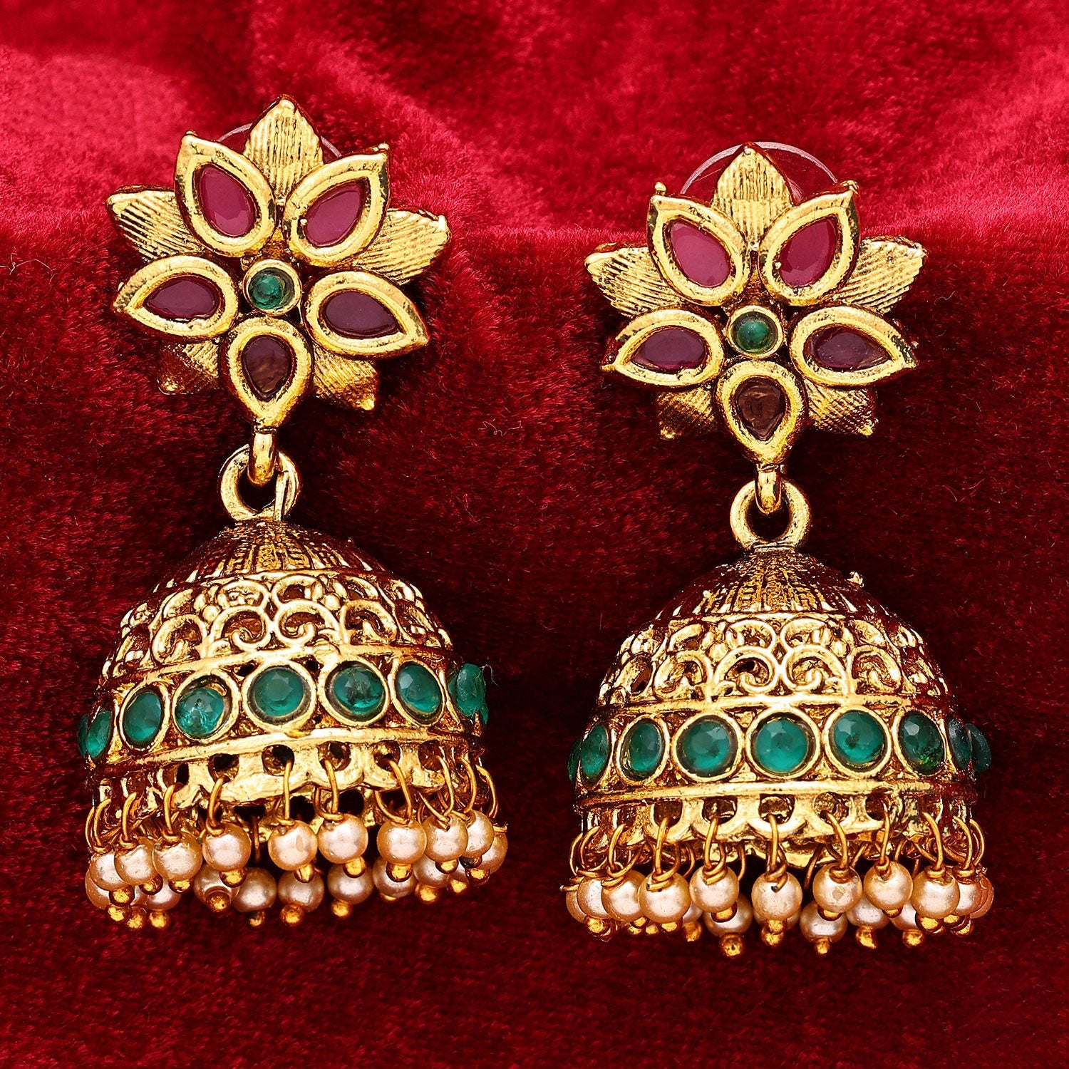Sukkhi Youthful Pearl Jhumki Gold Plated Earring For Women