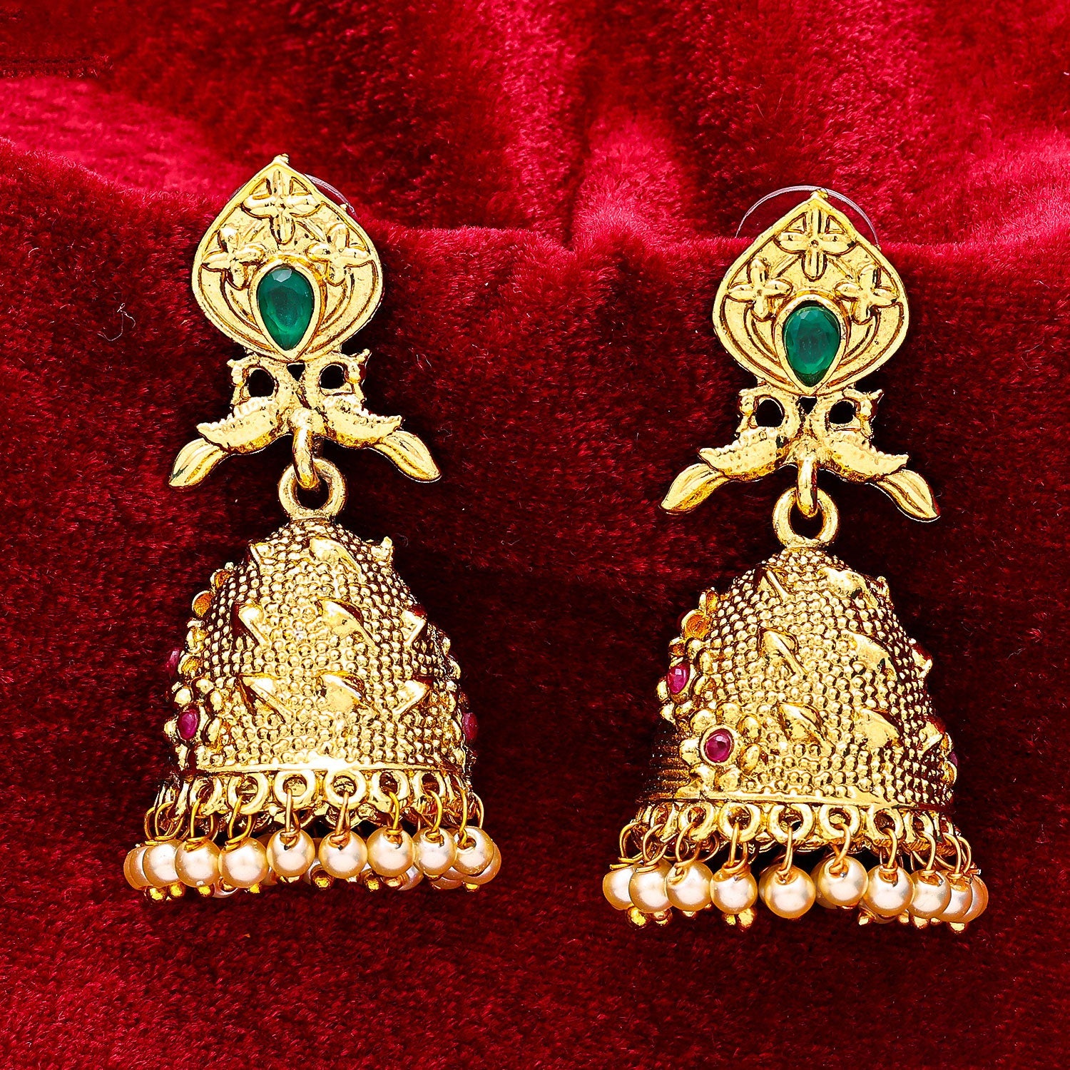 Sukkhi Admirable Spectacular Pearl Jhumki Gold Plated Earring For Women