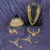 Sukkhi Stylish Kundan & Pearl Layer Gold Plated Green Dulhan Set For Women