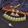 Sukkhi Beguiling Choker Kundan & Pearl Olive Gold Plated Necklace Set For Women