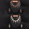 Sukkhi Fine Choker Mirror & Pearl Pink Gold Plated Necklace Set For Women