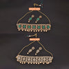 Sukkhi Intricately Choker Kundan & Pearl Green Gold Plated Necklace Set For Women