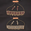 Sukkhi Exquitely Choker Kundan & Pearl Pink Gold Plated Necklace Set For Women