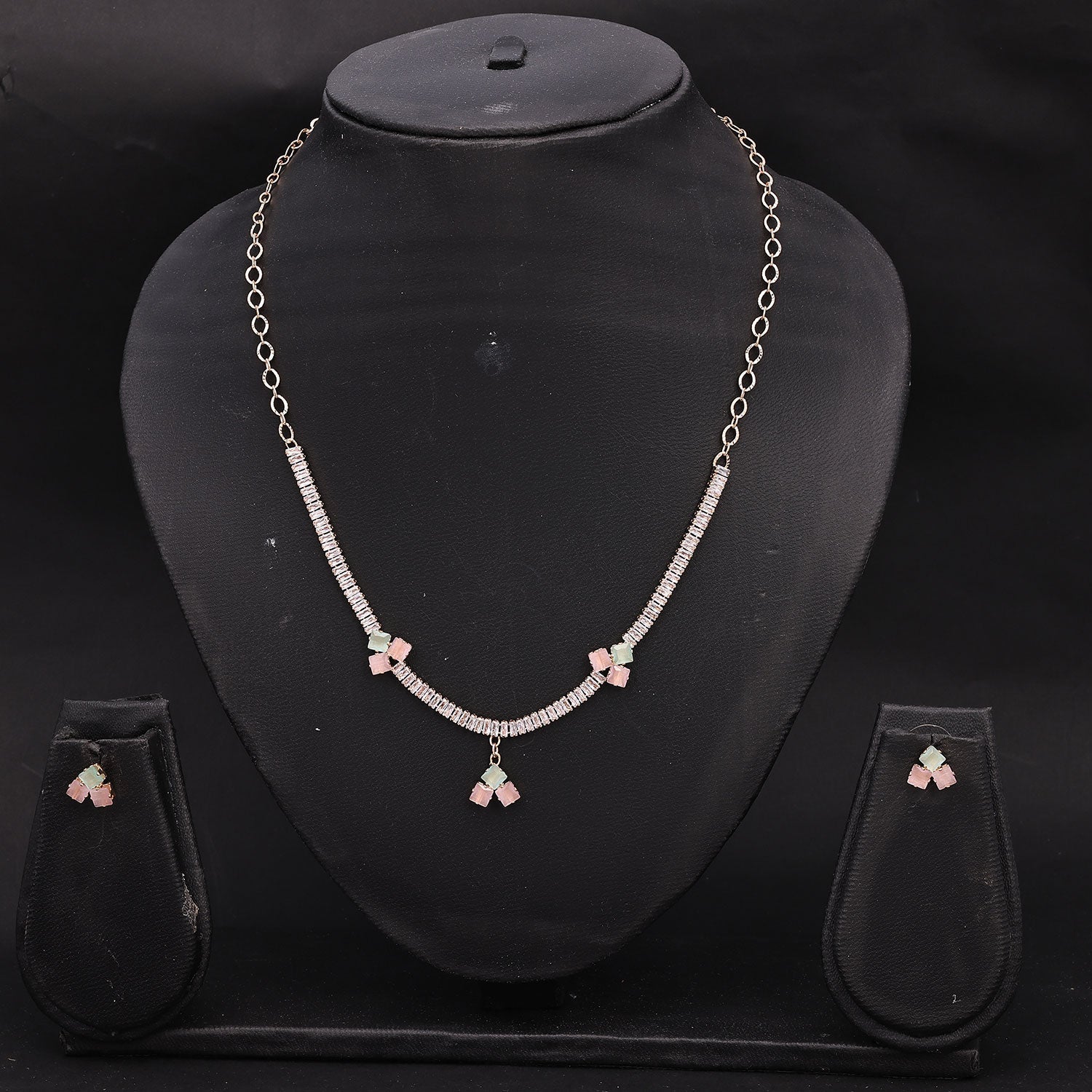 Sukkhi Graceful Choker CZ Golden Gold Plated Necklace Set For Women