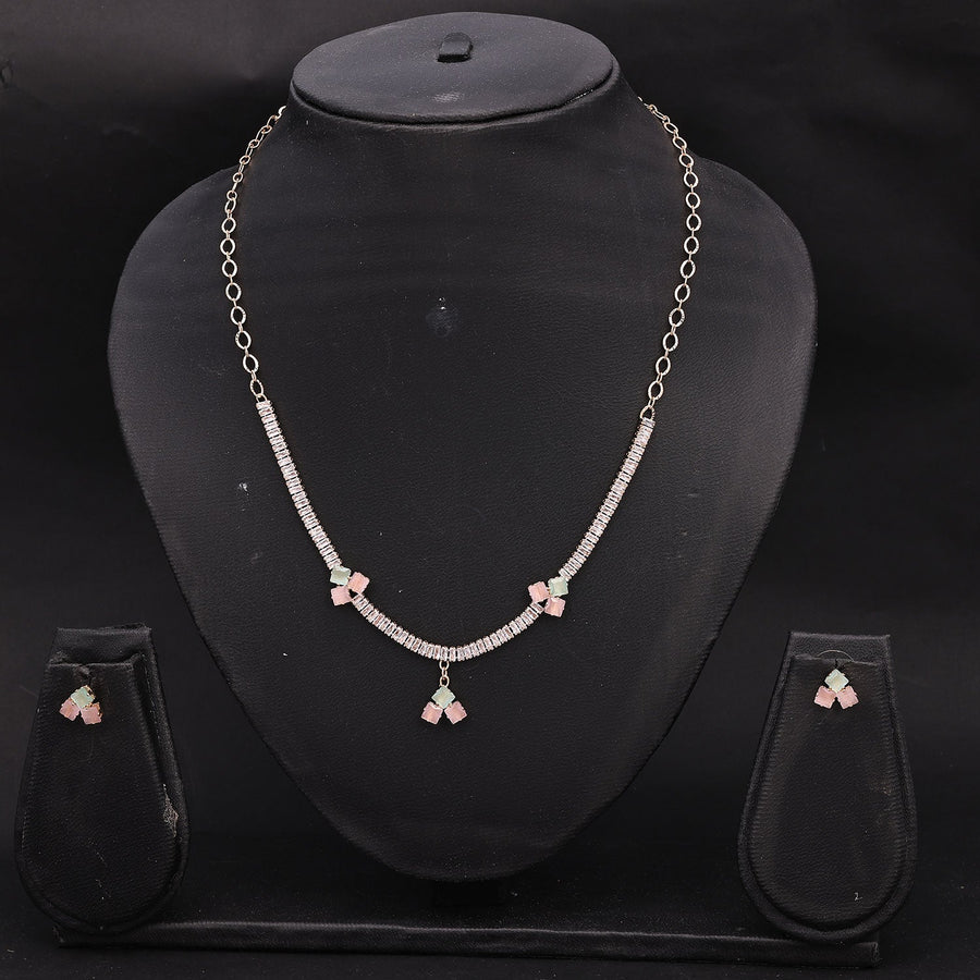 Sukkhi Graceful Choker CZ Golden Gold Plated Necklace Set For Women