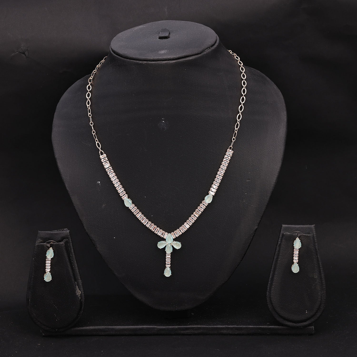 Sukkhi Magnificent Choker CZ Green Gold Plated Necklace Set For Women