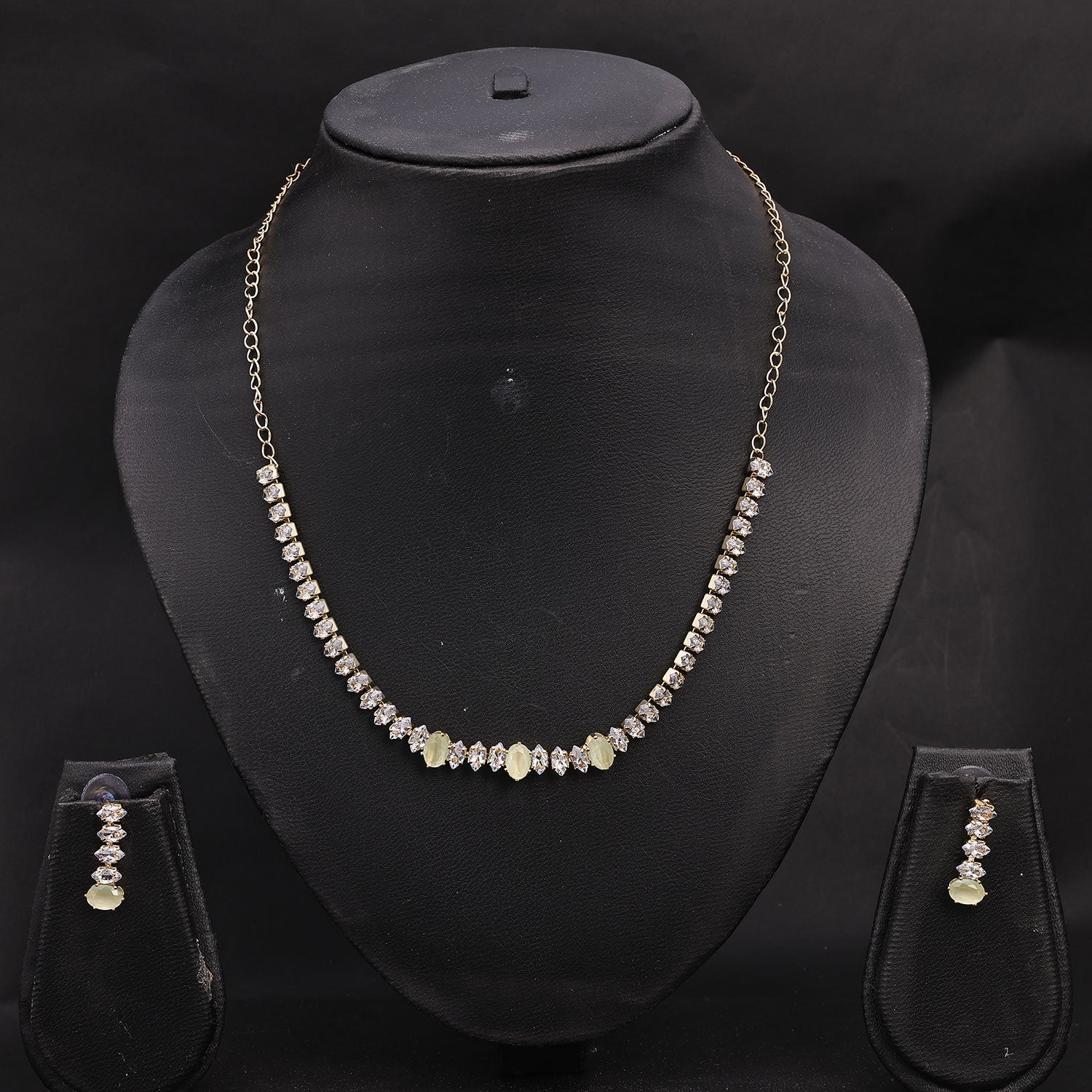 18k Real Diamond Necklace Set JGS-2106-01424 – Jewelegance