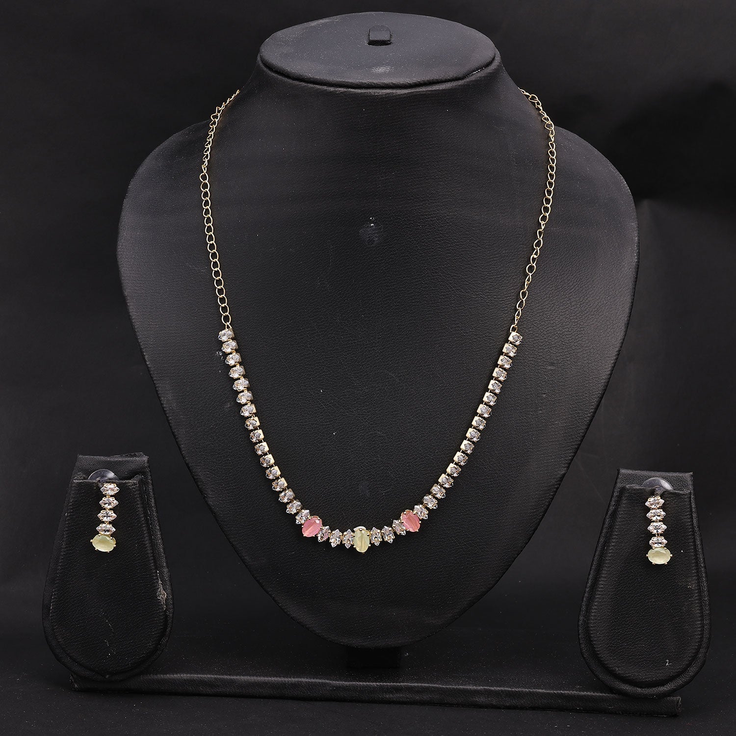 Sukkhi Trendy Choker CZ Golden Gold Plated Necklace Set For Women