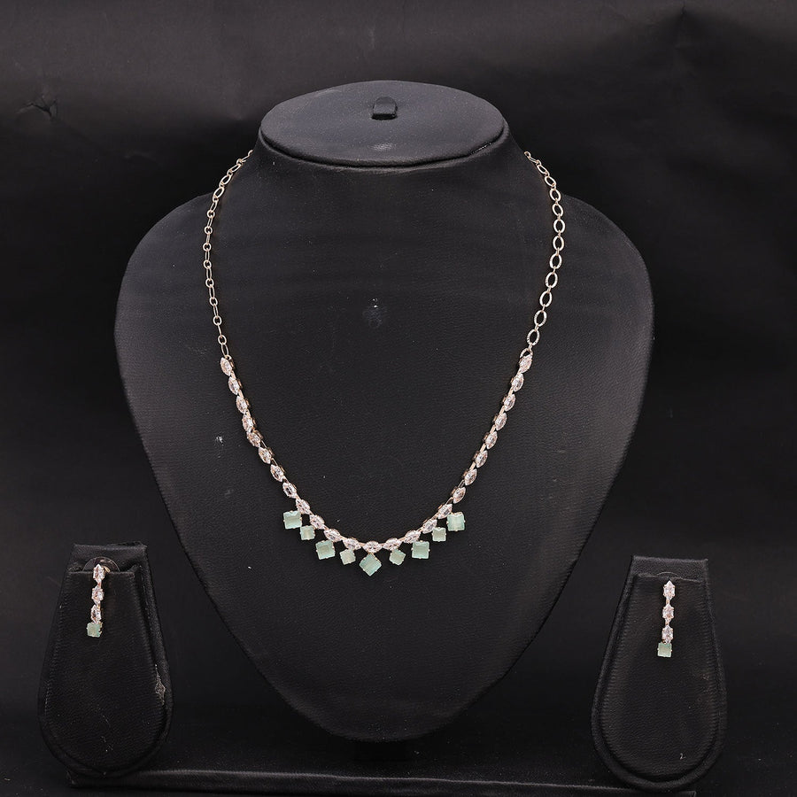 Sukkhi Cluster Choker CZ Golden Gold Plated Necklace Set For Women