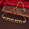 Sukkhi Trendy Choker Pearl Maroon Gold Plated Necklace Set For Women