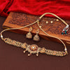 Sukkhi Lavish Lakshmi Pearl Golden Gold Plated Necklace Set For Women