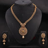 Sukkhi Youthful Choker Pearl Golden Gold Plated Necklace Set For Women