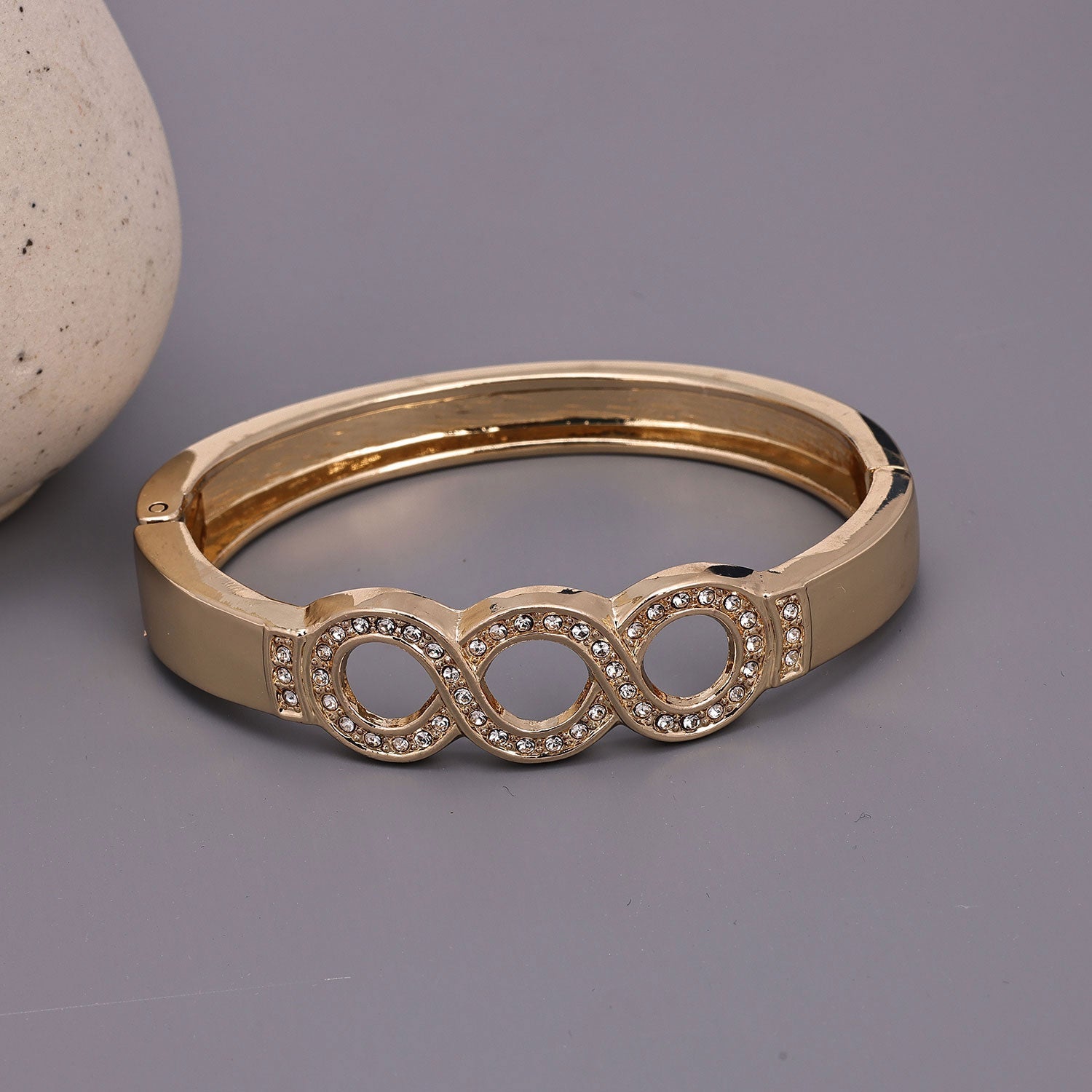 Sukkhi Amazing AD Golden Gold Plated Kada For Women