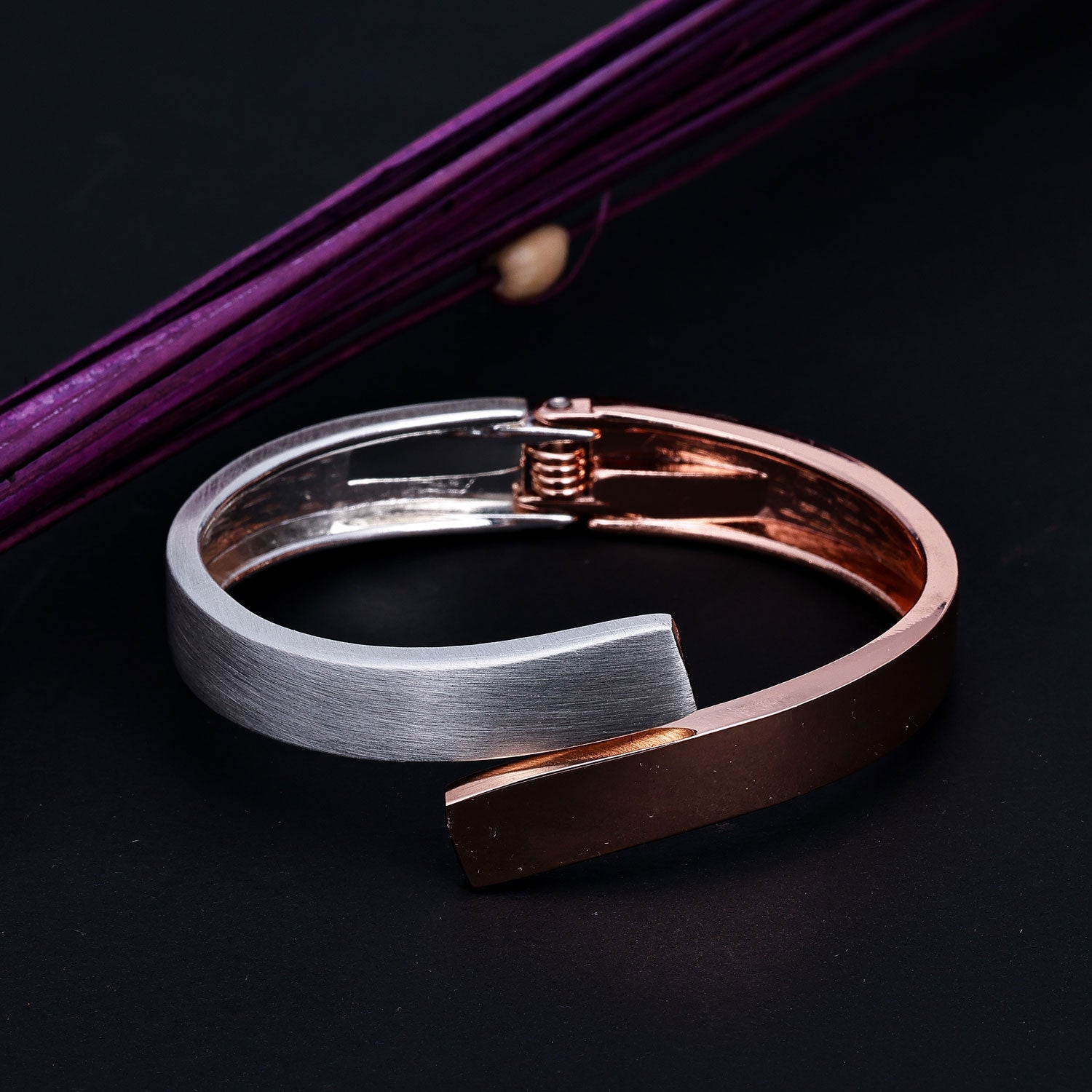 Sukkhi Gorgeous Silver & Bronze Silver & Bronze Kada For Women
